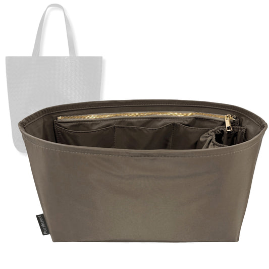 Bag Insert for (Bottega Veneta, Intrecciato North-South Tote Large) Organizer Tote Purse Organiser Liner Shaper [Premium Nylon Material]