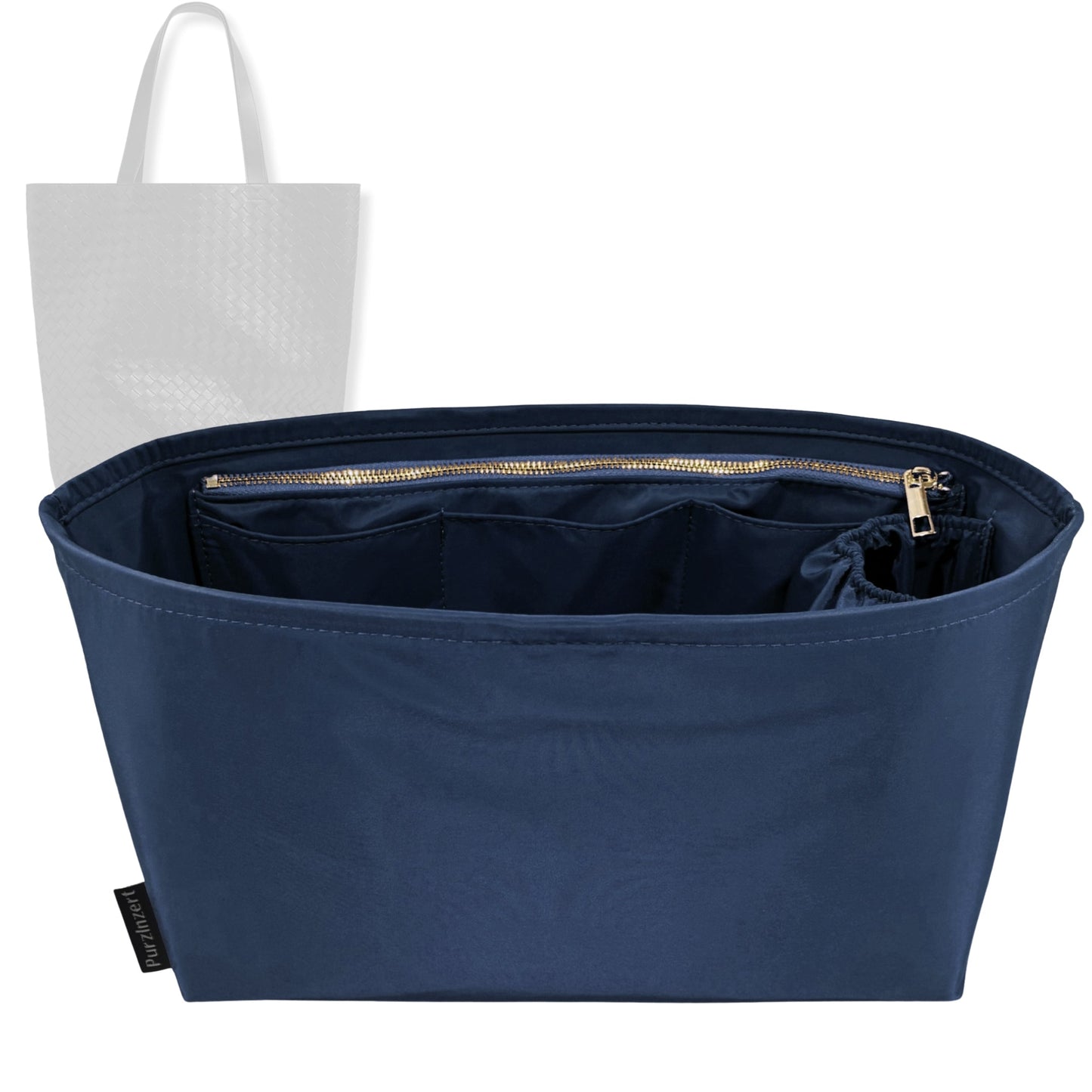 Bag Insert for (Bottega Veneta, Intrecciato North-South Tote Small) Organizer Tote Purse Organiser Liner Shaper [Premium Nylon Material]