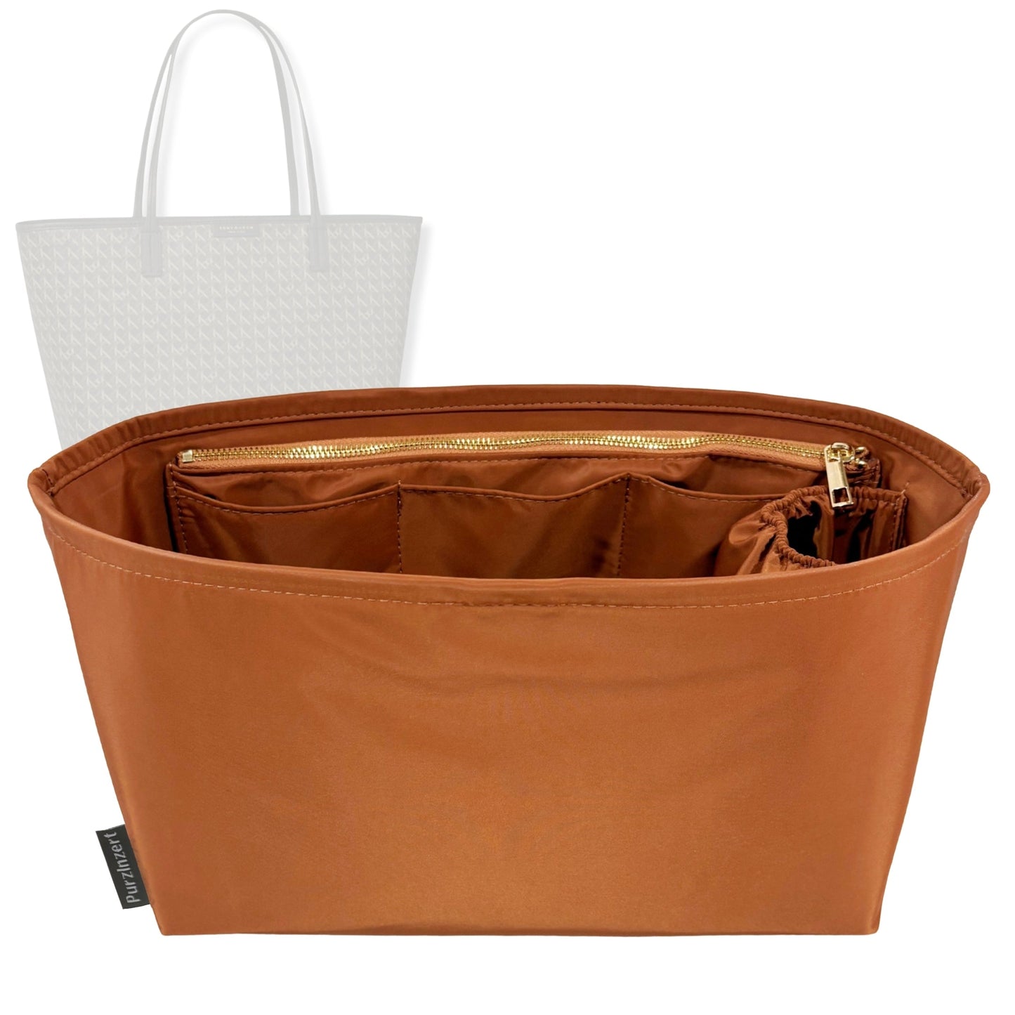 Bag Insert for (Tory Burch, Small Ever-Ready Zip Tote) Organizer Tote Purse Organiser Liner Shaper [Premium Nylon Material]