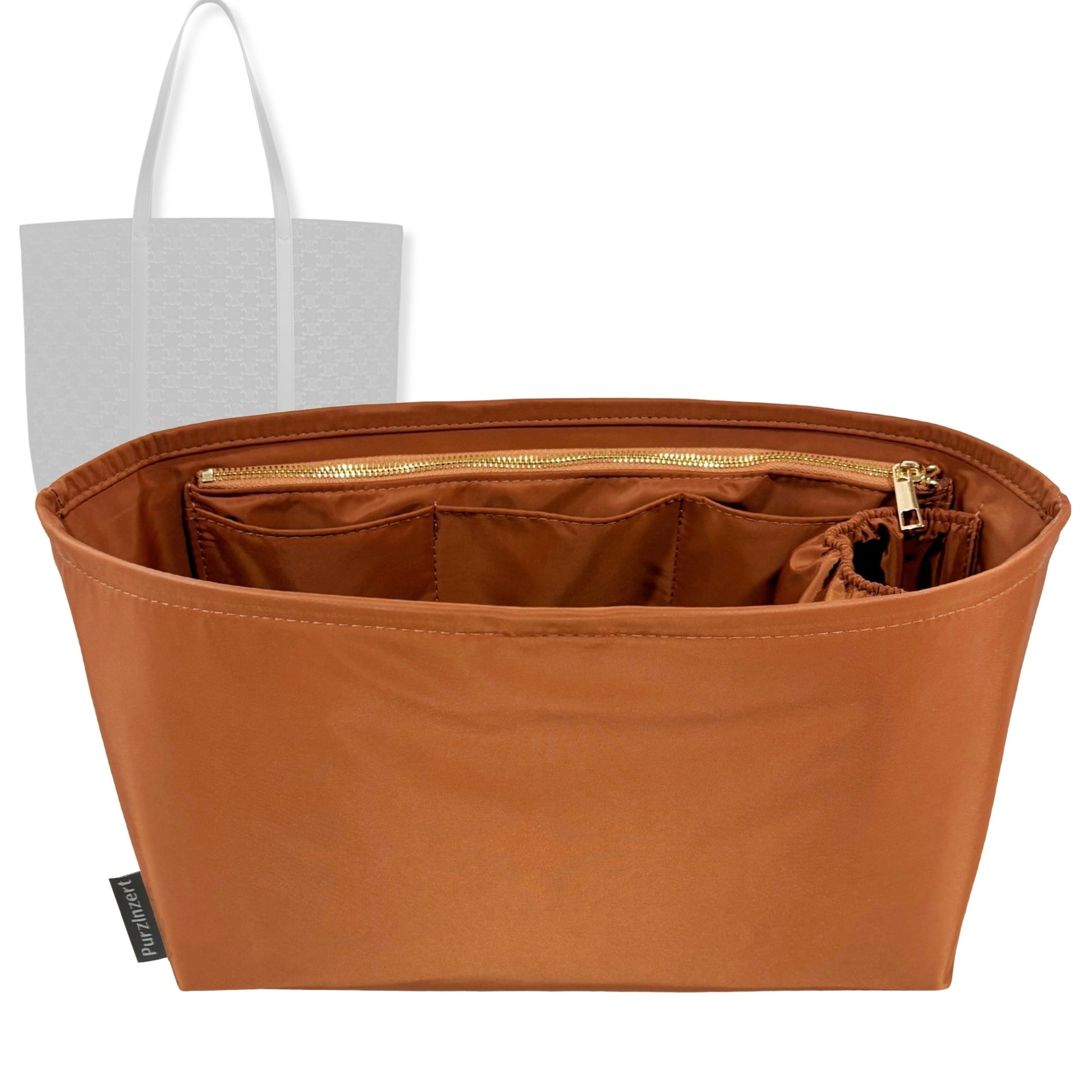Bag Insert for (Celine, HORIZONTAL MUSEUM BAG in SUEDE CALFSKIN WITH TRIOMPHE EMBOSSED) Organizer Tote Purse Organiser Liner Shaper [Premium Nylon Material]