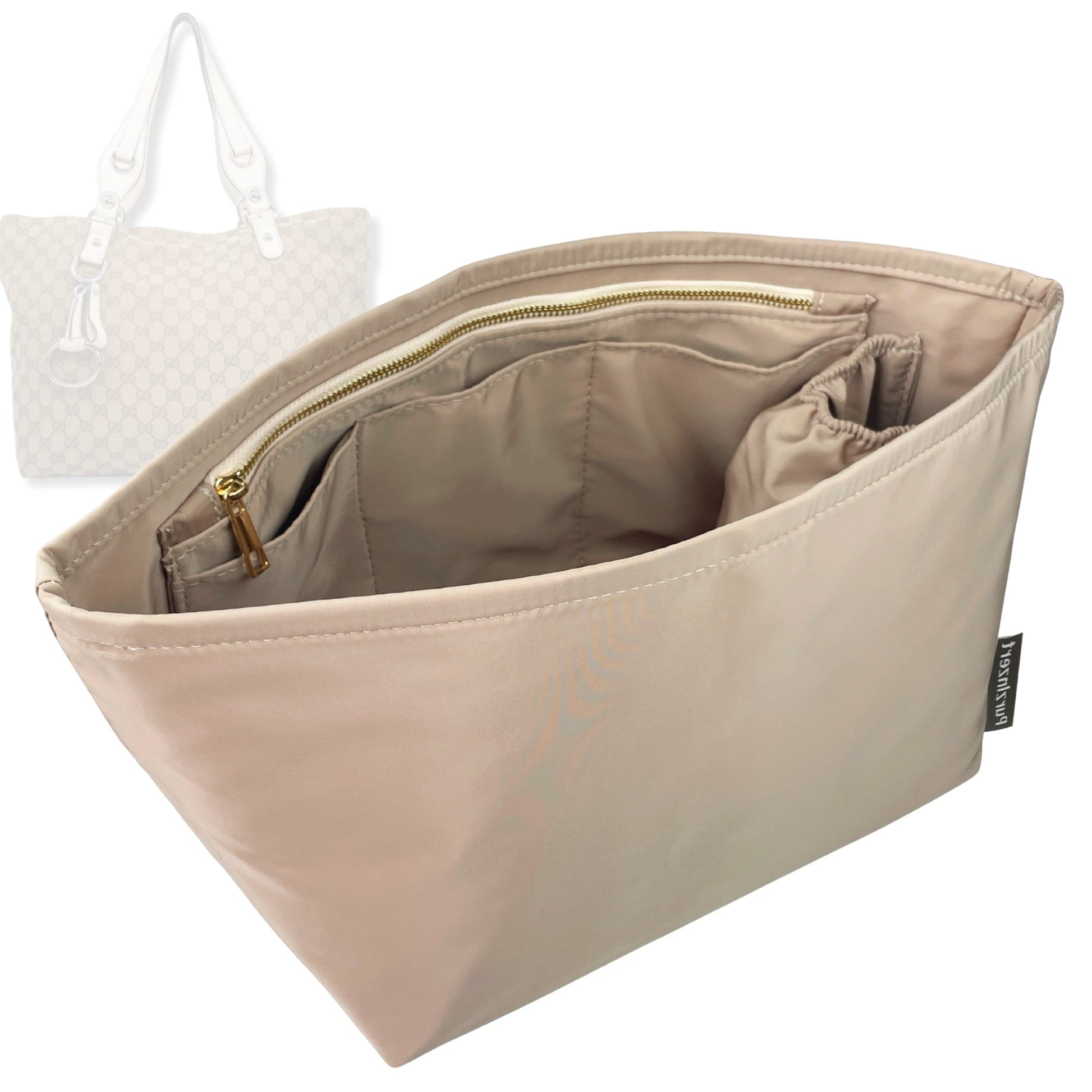 Bag Insert for (Gucci, ICON BIT GG MEDIUM TOTE) Organizer Tote Purse Organiser Liner Shaper [Premium Nylon Material]