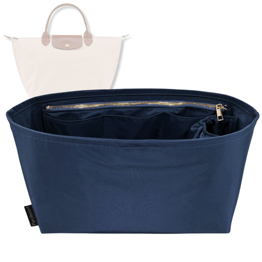 Bag Insert for (Longchamp, Le Pliage Top Handle Medium) Organizer Tote Purse Organiser Liner Shaper [Premium Nylon Material]