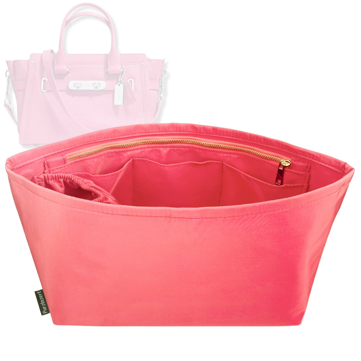 Bag Insert for (Coach, Swagger 21) Organizer Tote Purse Organiser Liner Shaper [Premium Nylon Material]