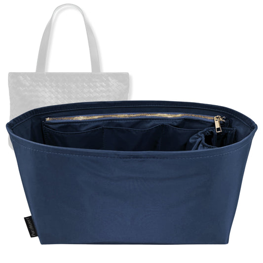 Bag Insert for (Bottega Veneta, Large Intrecciato Zipped Tote) Organizer Tote Purse Organiser Liner Shaper [Premium Nylon Material]