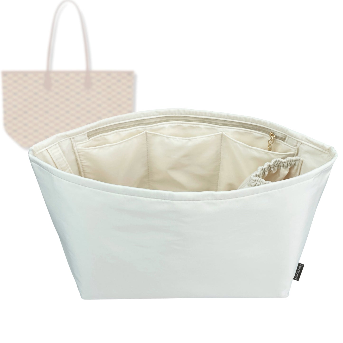 Bag Insert for (Moreau, New Saint TROPEZ Tote MM) Organizer Tote Purse Organiser Liner Shaper [Premium Nylon Material]