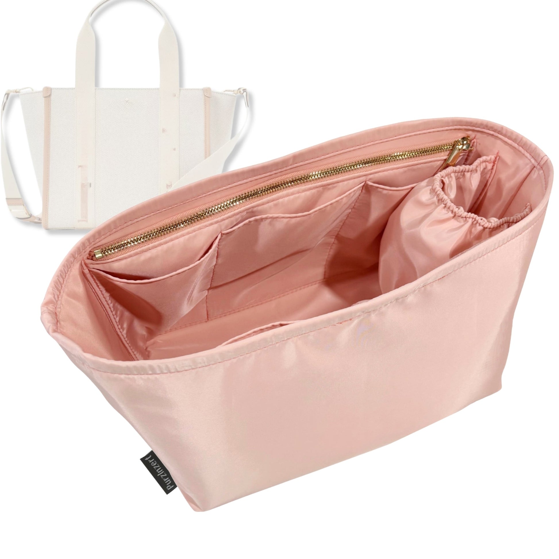 Bag Insert for (Kate Spade, Kip Canvas Small Tote) Organizer Tote Purse Organiser Liner Shaper [Premium Nylon Material]