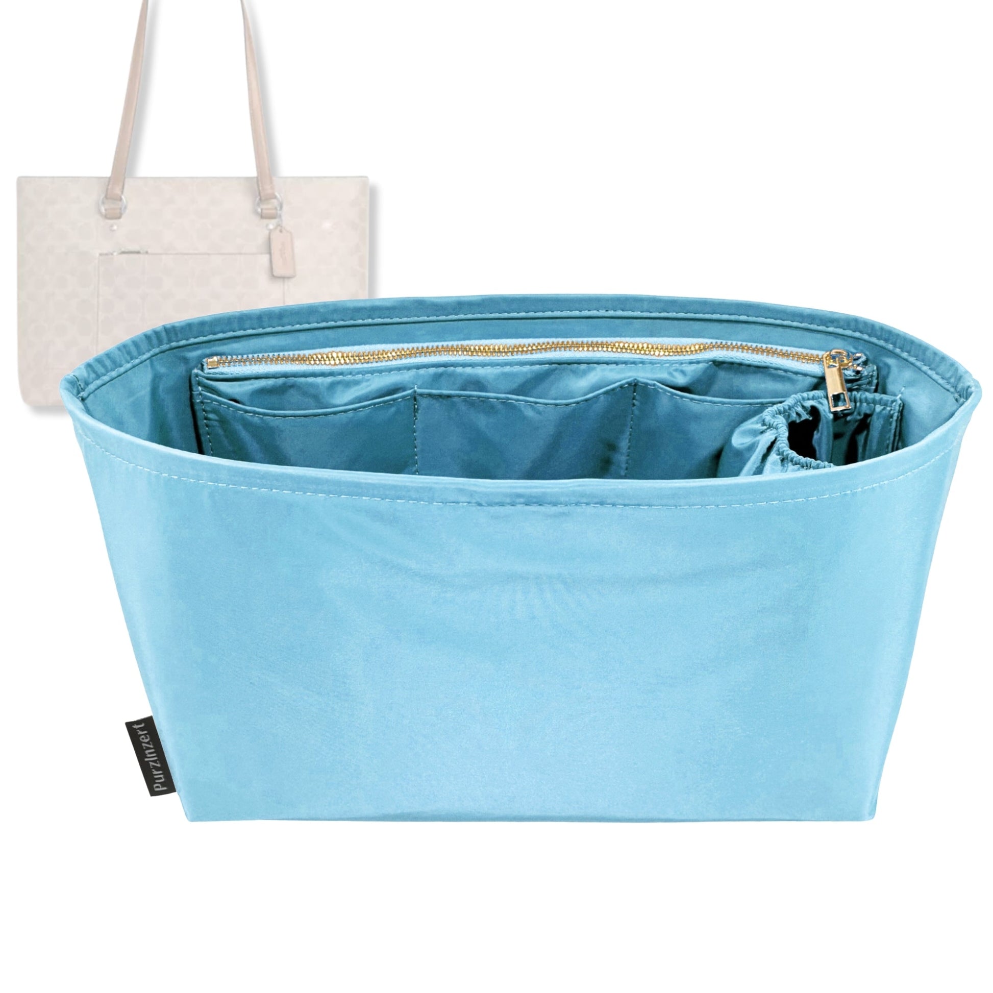 Bag Insert for (Coach, Station Tote) Organizer Tote Purse Organiser Liner Shaper [Premium Nylon Material]