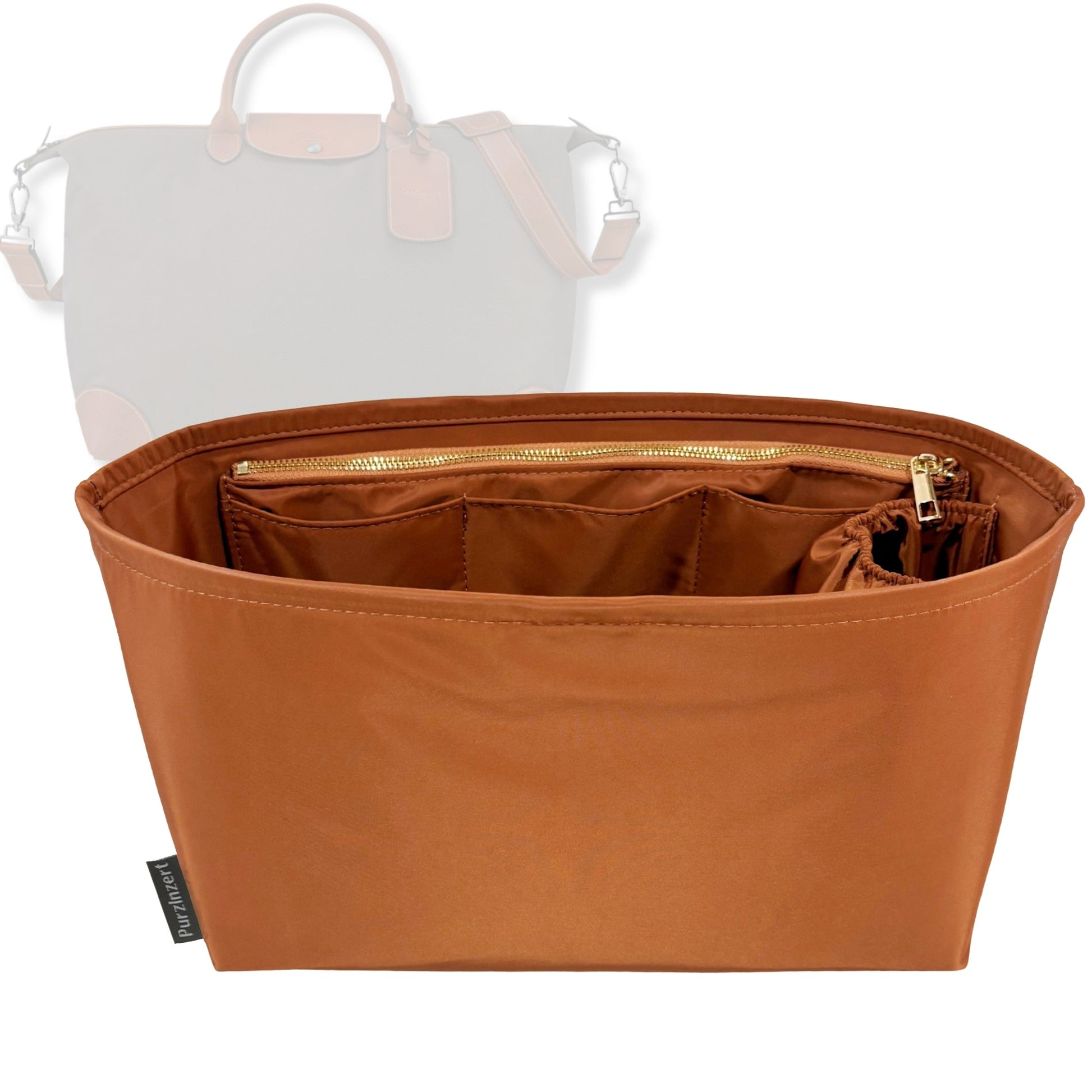 Bag Insert for (Longchamp, Boxford L Travel bag) Organizer Tote Purse Organiser Liner Shaper [Premium Nylon Material]