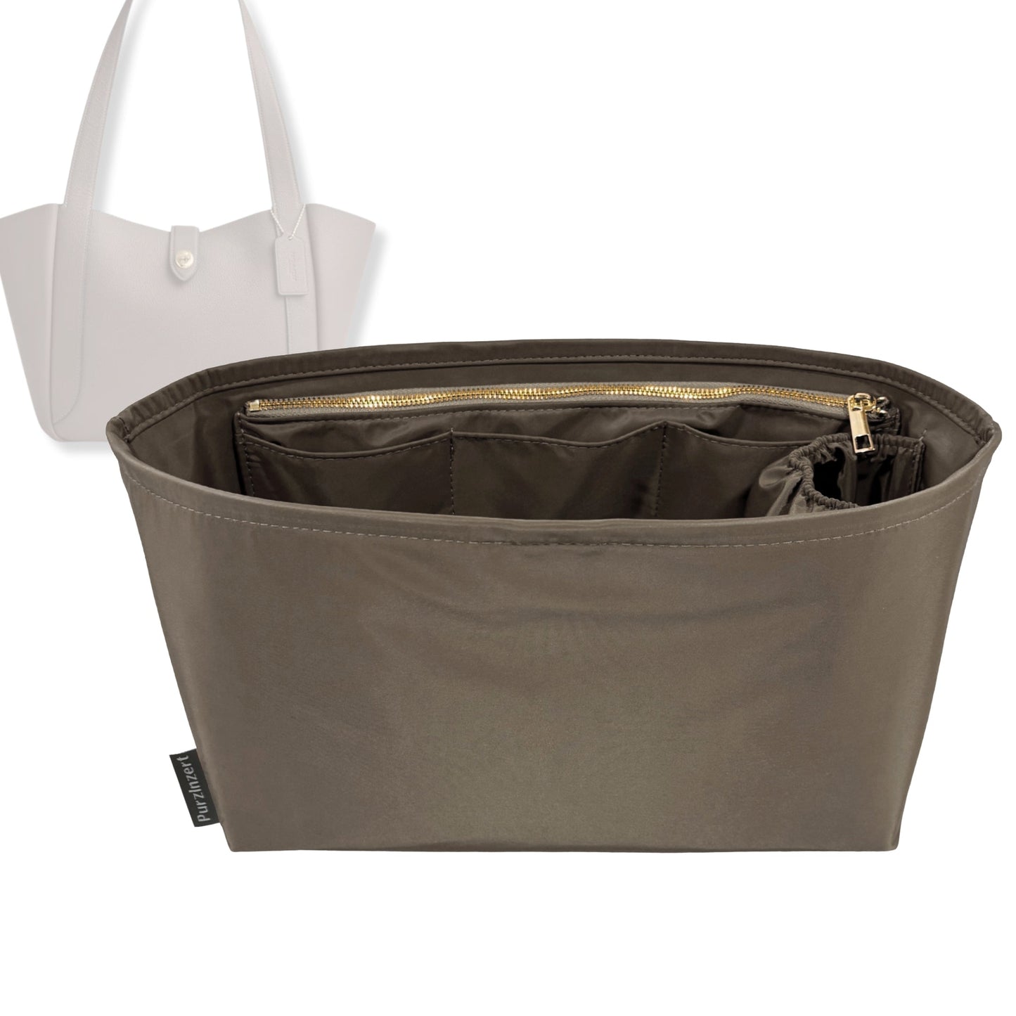 Bag Insert for (Coach, Hadley Turnlock Tote Bag) Organizer Tote Purse Organiser Liner Shaper [Premium Nylon Material]