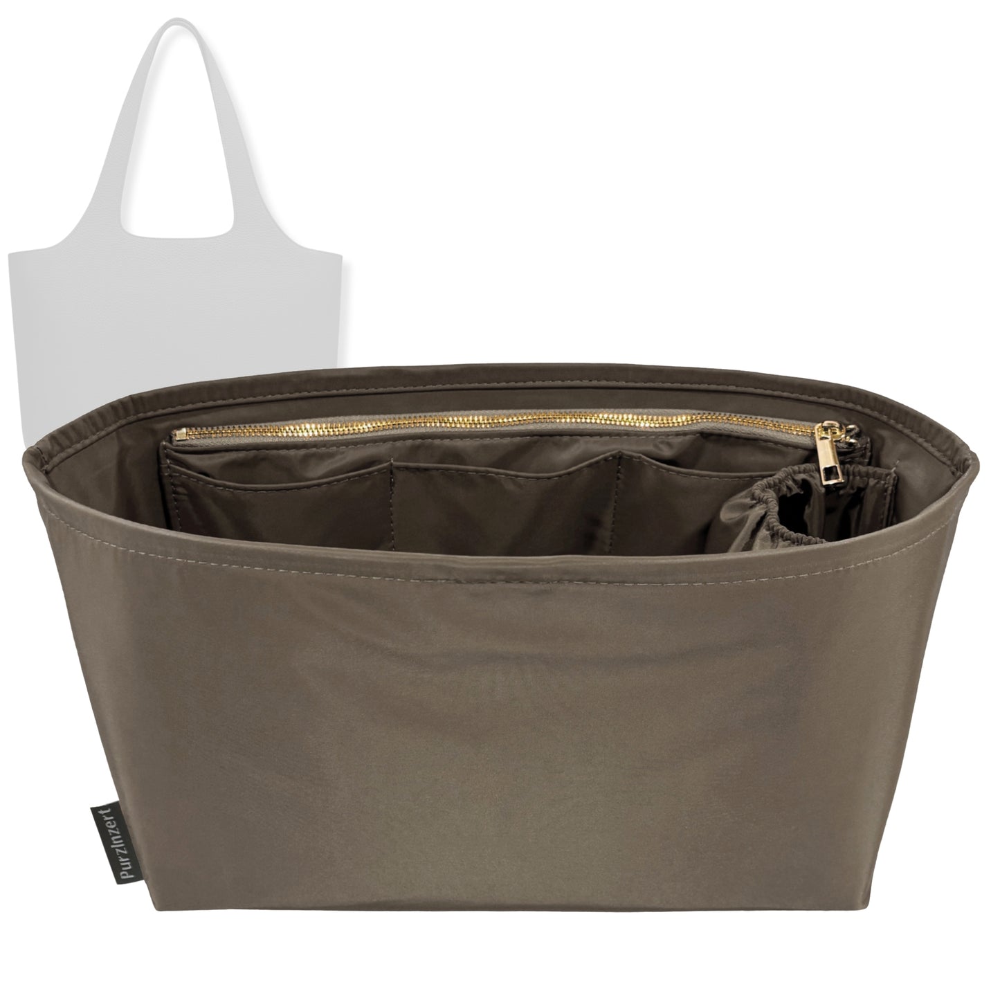 Bag Insert for (Cuyana, System Zipper Tote 13-inch) Organizer Tote Purse Organiser Liner Shaper [Premium Nylon Material]