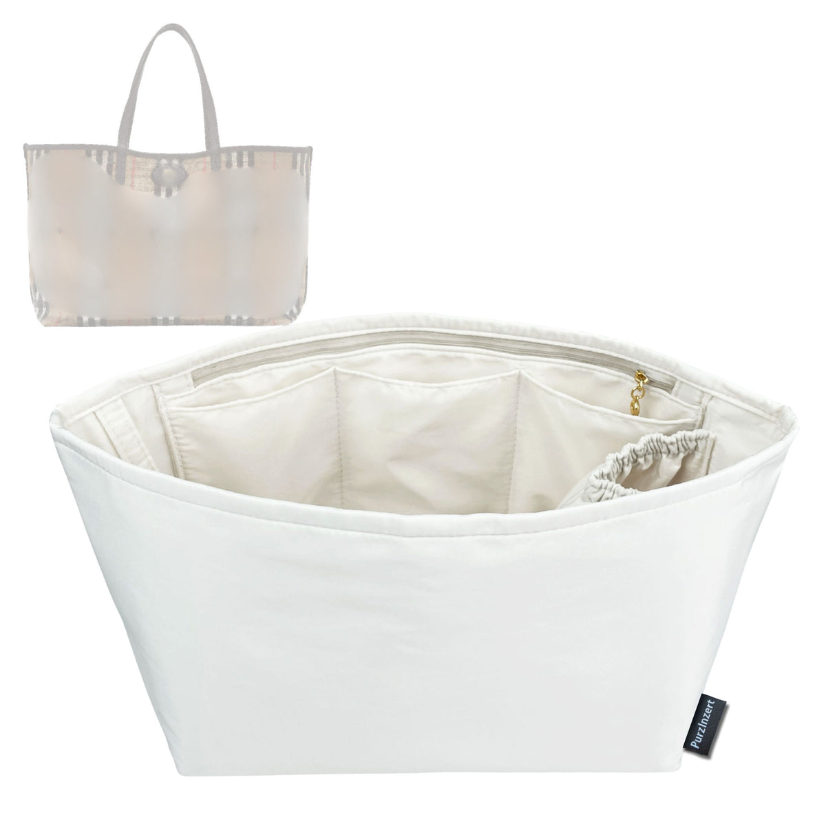 Bag Insert for (Burberry, Medium Highlands Tote) Organizer Tote Purse Organiser Liner Shaper [Premium Nylon Material]