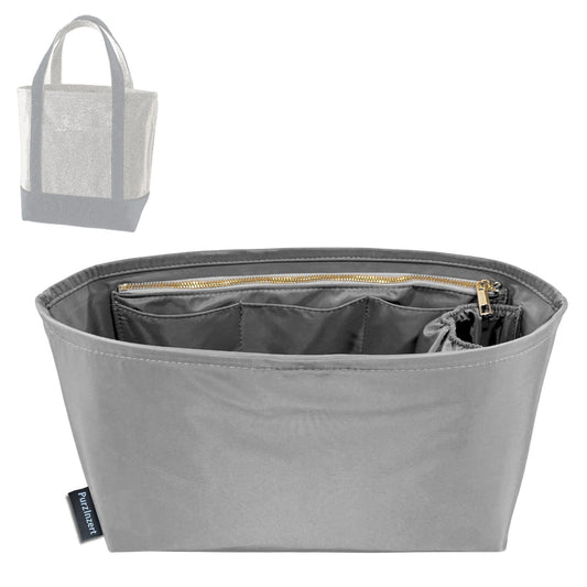 Bag Insert for (Lands End, Medium 5 Pocket Open Top Canvas Tote Bag) Organizer Tote Purse Organiser Liner Shaper [Premium Nylon Material]
