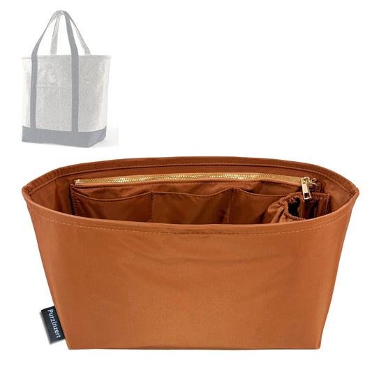 Bag Insert for (Lands End, Large 5 Pocket Open Top Canvas Tote Bag) Organizer Tote Purse Organiser Liner Shaper [Premium Nylon Material]
