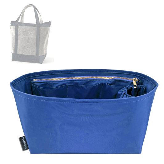 Bag Insert for (Lands End, Medium 5 Pocket Zip Top Canvas Tote Bag) Organizer Tote Purse Organiser Liner Shaper [Premium Nylon Material]