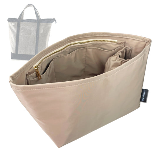 Bag Insert for (Lands End, Large 5 Pocket Zip Top Canvas Tote Bag) Organizer Tote Purse Organiser Liner Shaper [Premium Nylon Material]