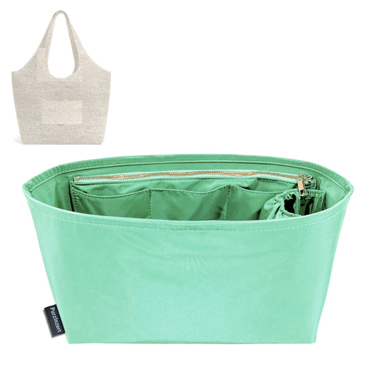 Bag Insert for (Celine, Classic Panier Shopper Cabas IN RAFFIA AND CALFSKIN) Organizer Tote Purse Organiser Liner Shaper [Premium Nylon Material]