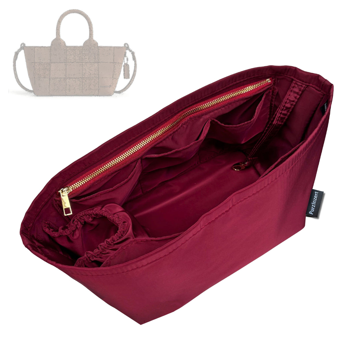Bag Insert for (Coach, Alter Ego Small Tote Bag) Organizer Tote Purse Organiser Liner Shaper [Premium Nylon Material]
