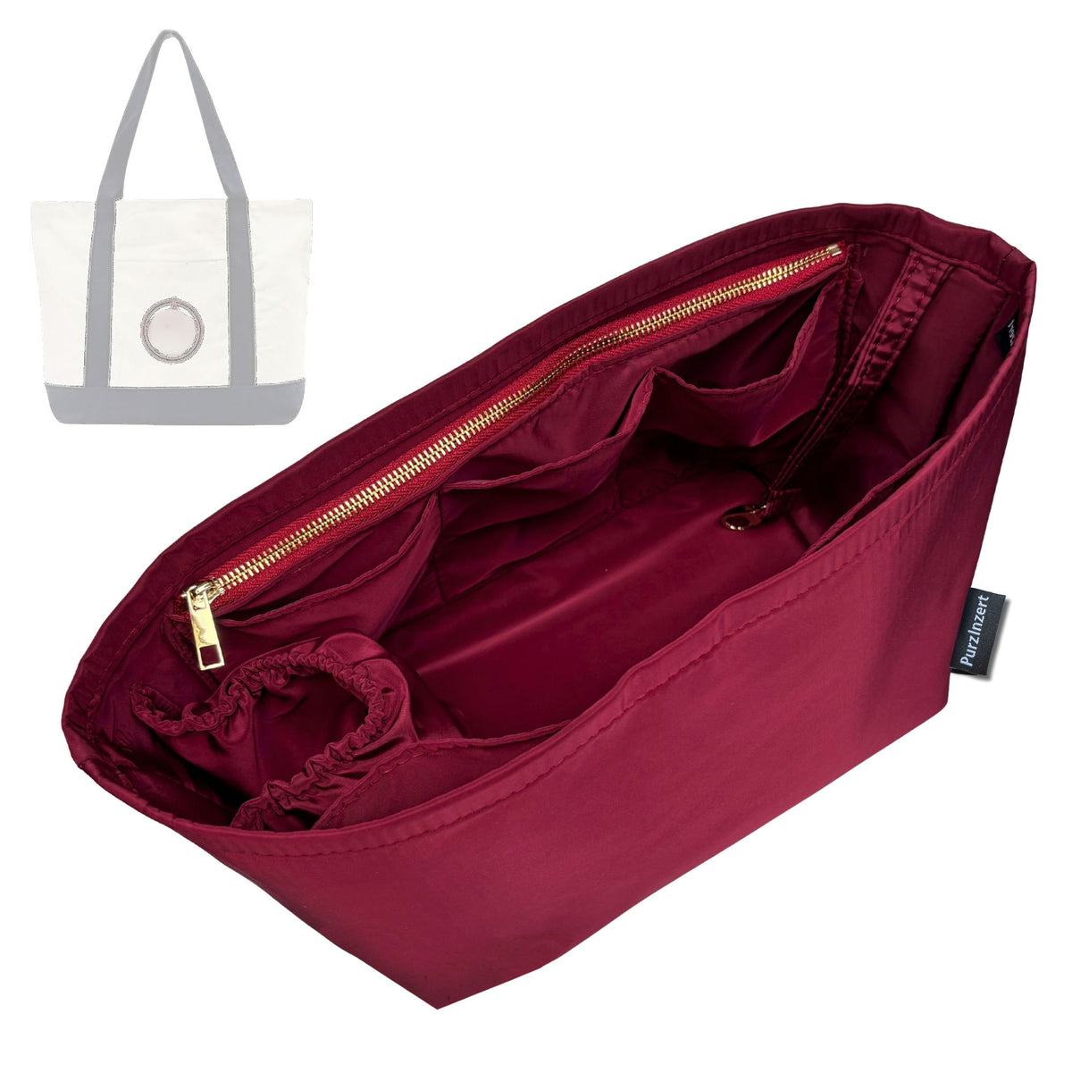 Bag Insert for (Trader Joes, Large Classic Canvas Tote) Organizer Tote Purse Organiser Liner Shaper [Premium Nylon Material]
