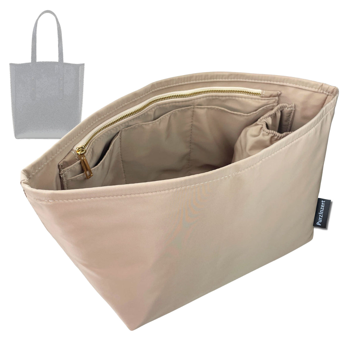 Bag Insert for (Aspinal of London, Essential Tote) Organizer Tote Purse Organiser Liner Shaper [Premium Nylon Material]