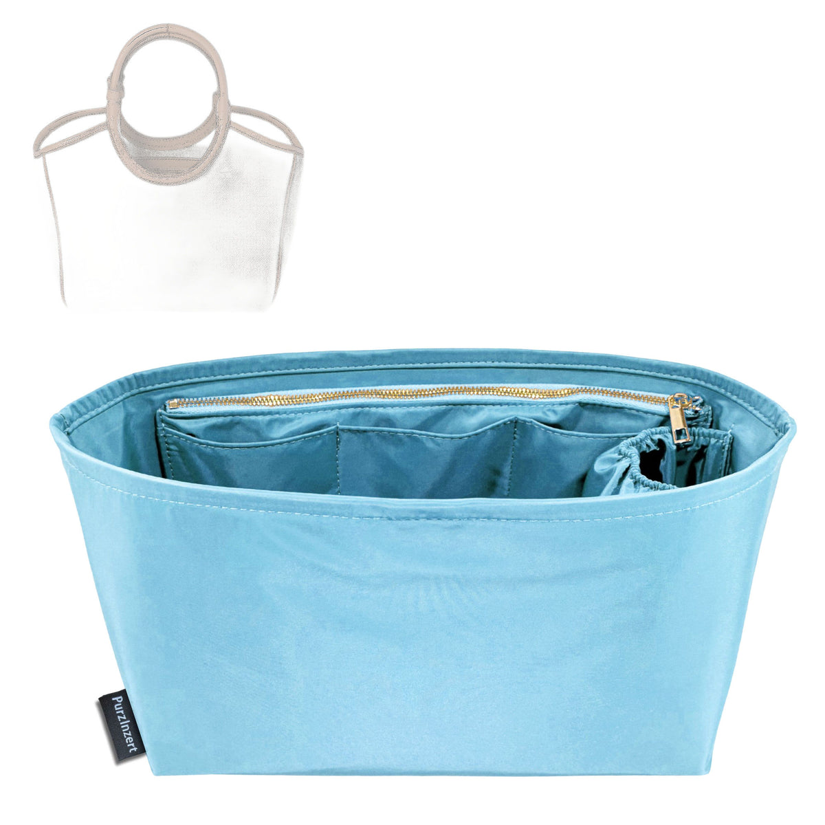Bag Insert for (Miu Miu, Small Ivy Canvas Bag) Organizer Tote Purse Organiser Liner Shaper [Premium Nylon Material]