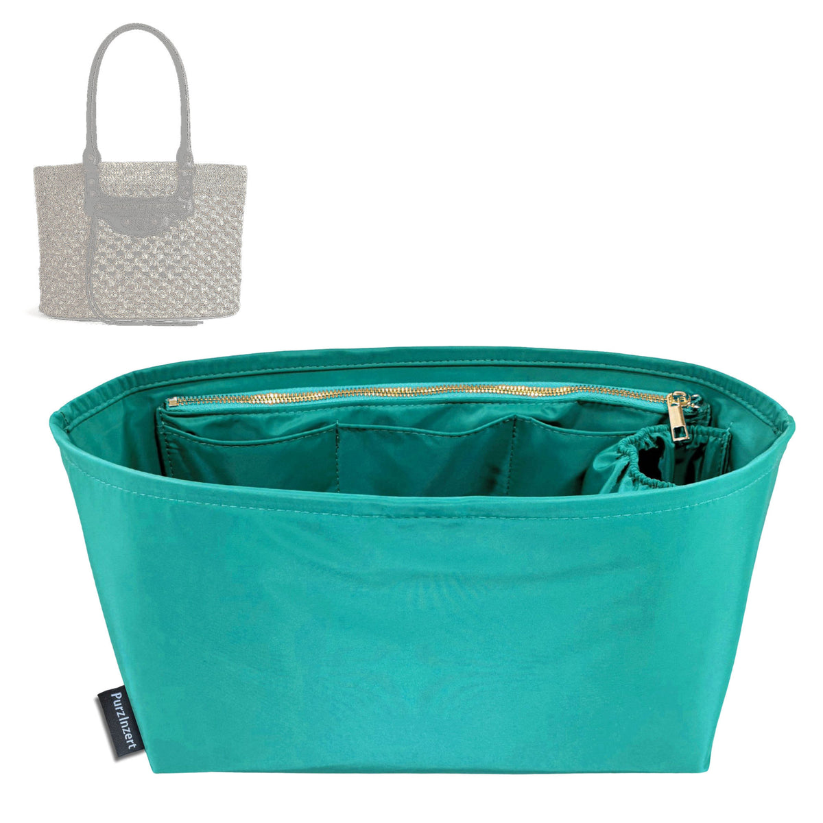 Bag Insert for (Balenciaga, Le City Basket Medium) Organizer Tote Purse Organiser Liner Shaper [Premium Nylon Material]