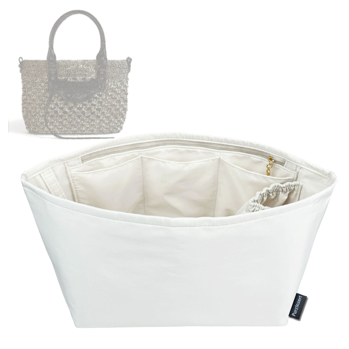 Bag Insert for (Balenciaga, Le City Basket Small) Organizer Tote Purse Organiser Liner Shaper [Premium Nylon Material]
