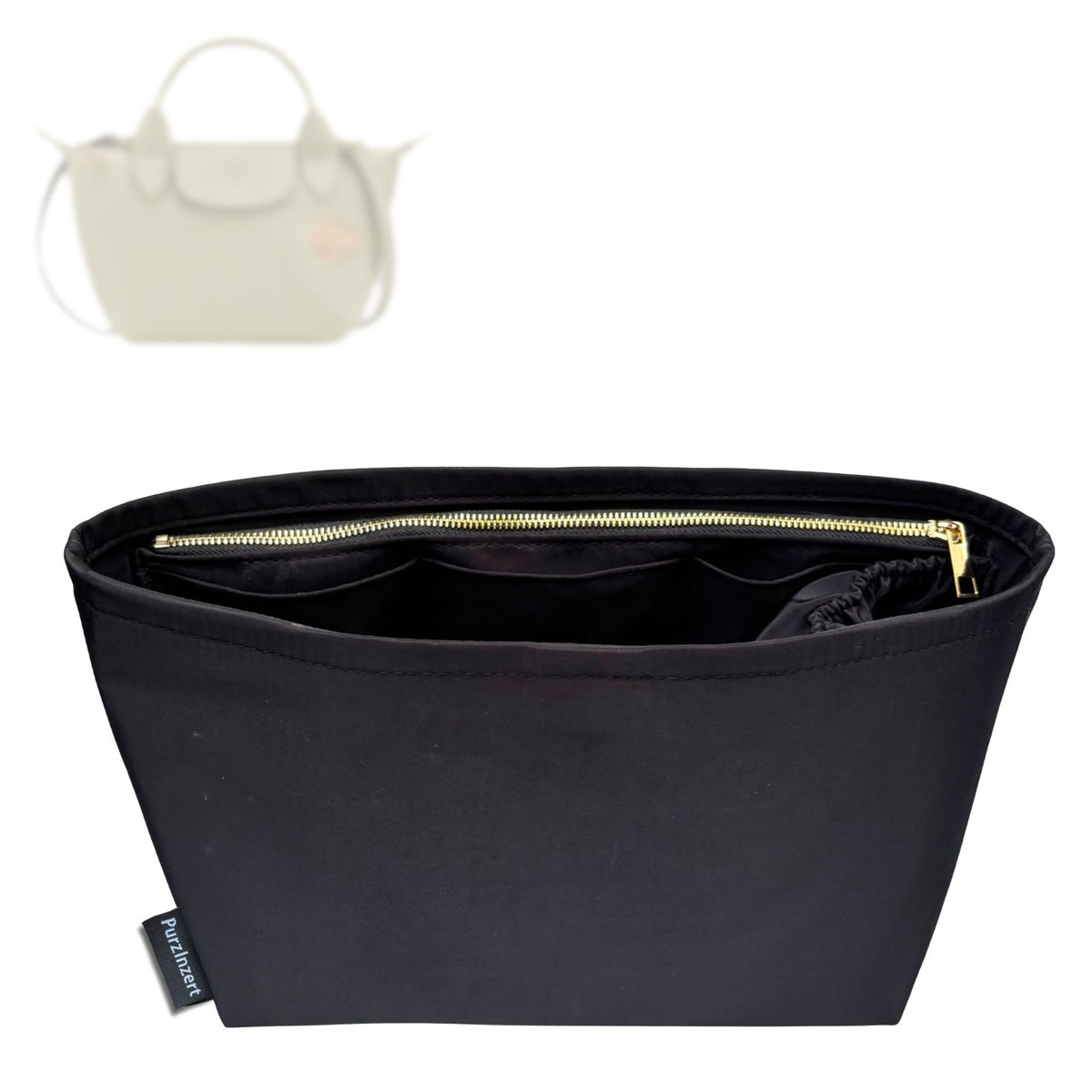Bag Insert for (Longchamp, Le Pliage Xtra XS Handbag L1500HJJ) Organizer Tote Purse Organiser Liner Shaper [Premium Nylon Material]