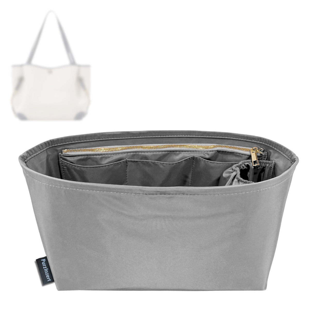 Bag Insert for (Chloe, Medium Clover Double Carry Bag) Organizer Tote Purse Organiser Liner Shaper [Premium Nylon Material]