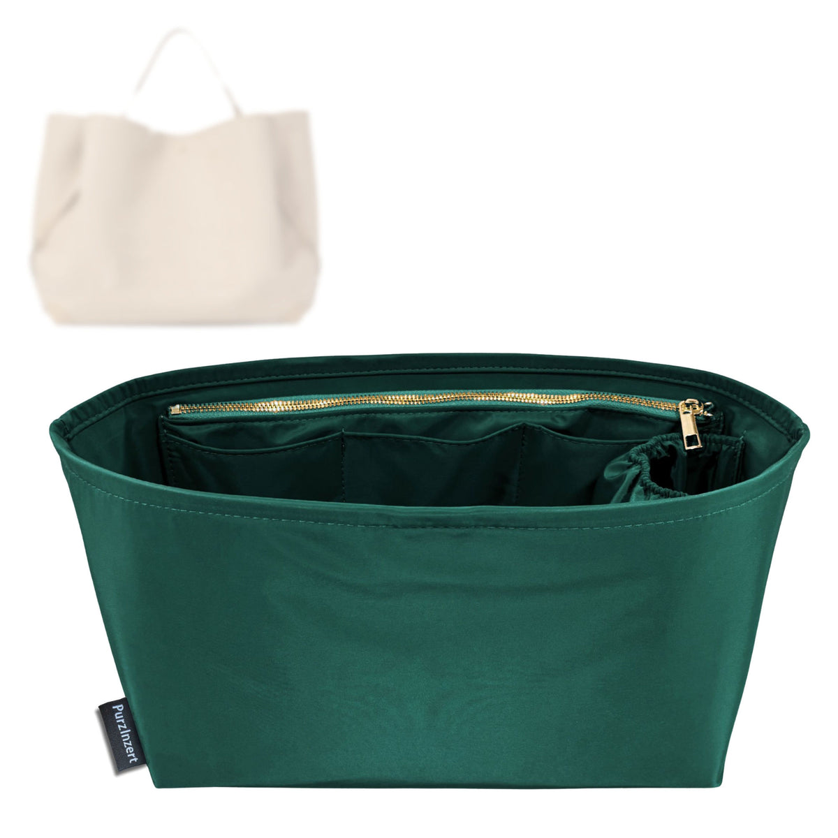 Bag Insert for (Chloe, Large Clover Double Carry Bag) Organizer Tote Purse Organiser Liner Shaper [Premium Nylon Material]