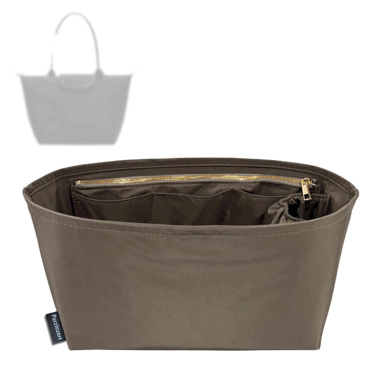 Bag Insert for (Longchamp, Le Pliage One M Tote bag) Organizer Tote Purse Organiser Liner Shaper [Premium Nylon Material]