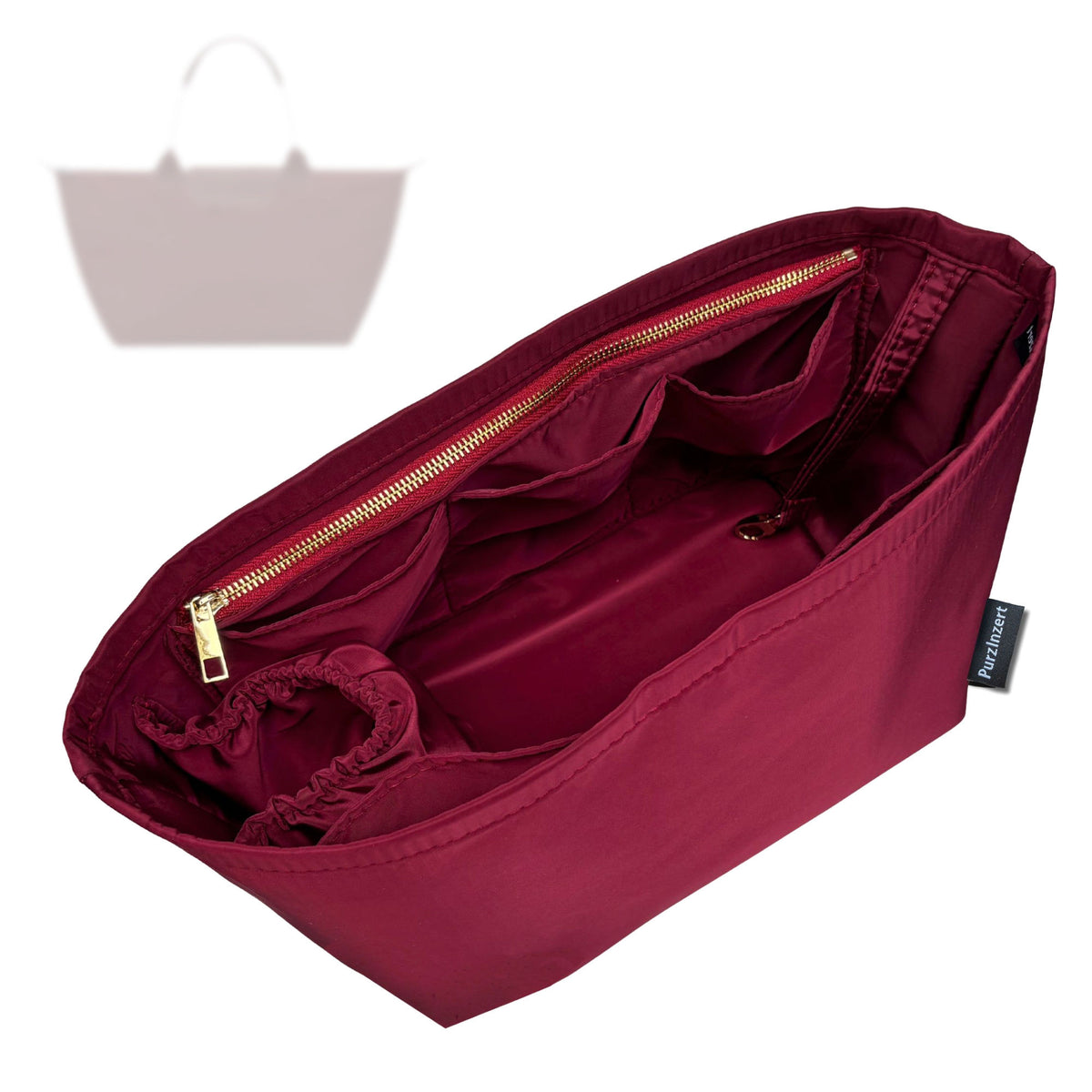 Bag Insert for (Longchamp, Le Pliage One L Handbag) Organizer Tote Purse Organiser Liner Shaper [Premium Nylon Material]