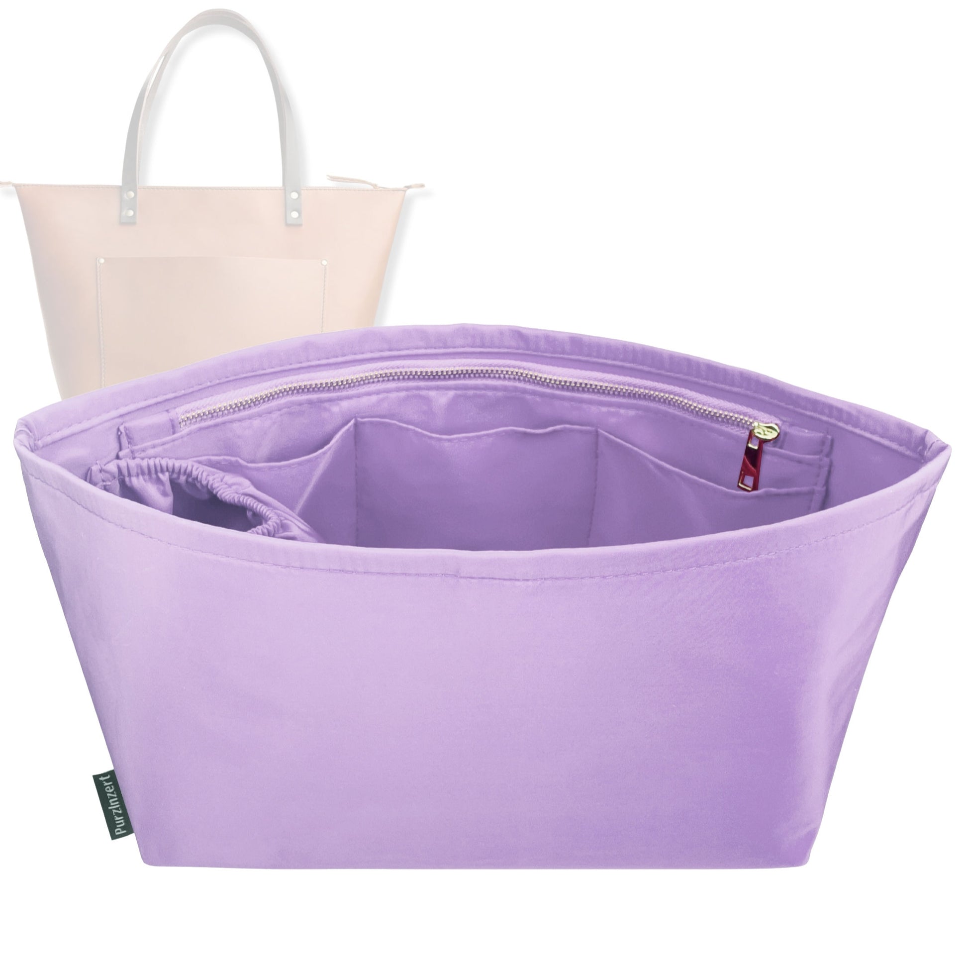 Bag Insert for (Portland Leather Goods, Zipper Tote Oversized) Organizer Tote Purse Organiser Liner Shaper [Premium Nylon Material]