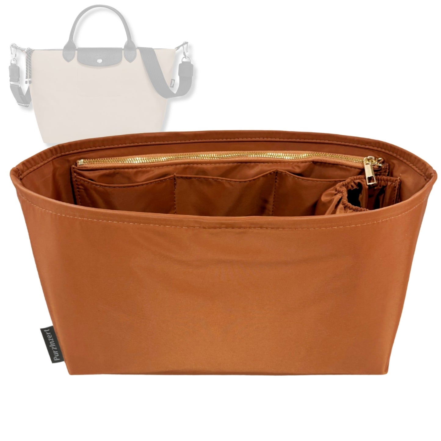 Bag Insert for (Longchamp, Le Pliage Energy S Handbag) Organizer Tote Purse Organiser Liner Shaper [Premium Nylon Material]
