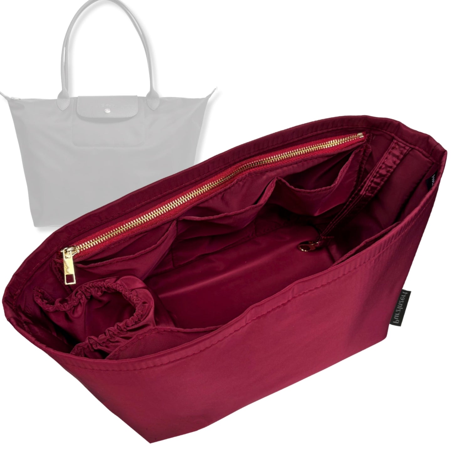 Bag Insert for (Longchamp, Le Pliage Néo Tote Large) Organizer Tote Purse Organiser Liner Shaper [Premium Nylon Material]