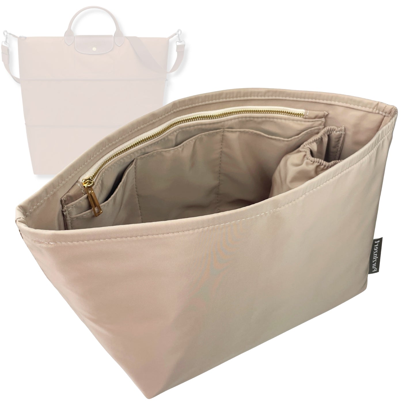 Bag Insert for (Longchamp, Le Pliage Original Expandable Travel Bag) Organizer Tote Purse Organiser Liner Shaper [Premium Nylon Material]