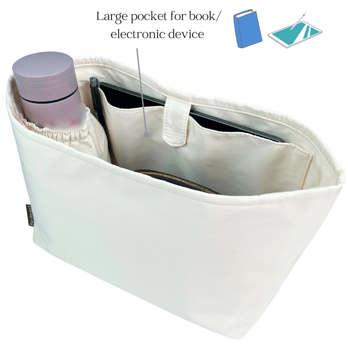 Bag Insert for (Coach, Grayson Tote Bag) Organizer of Nylon Fabric