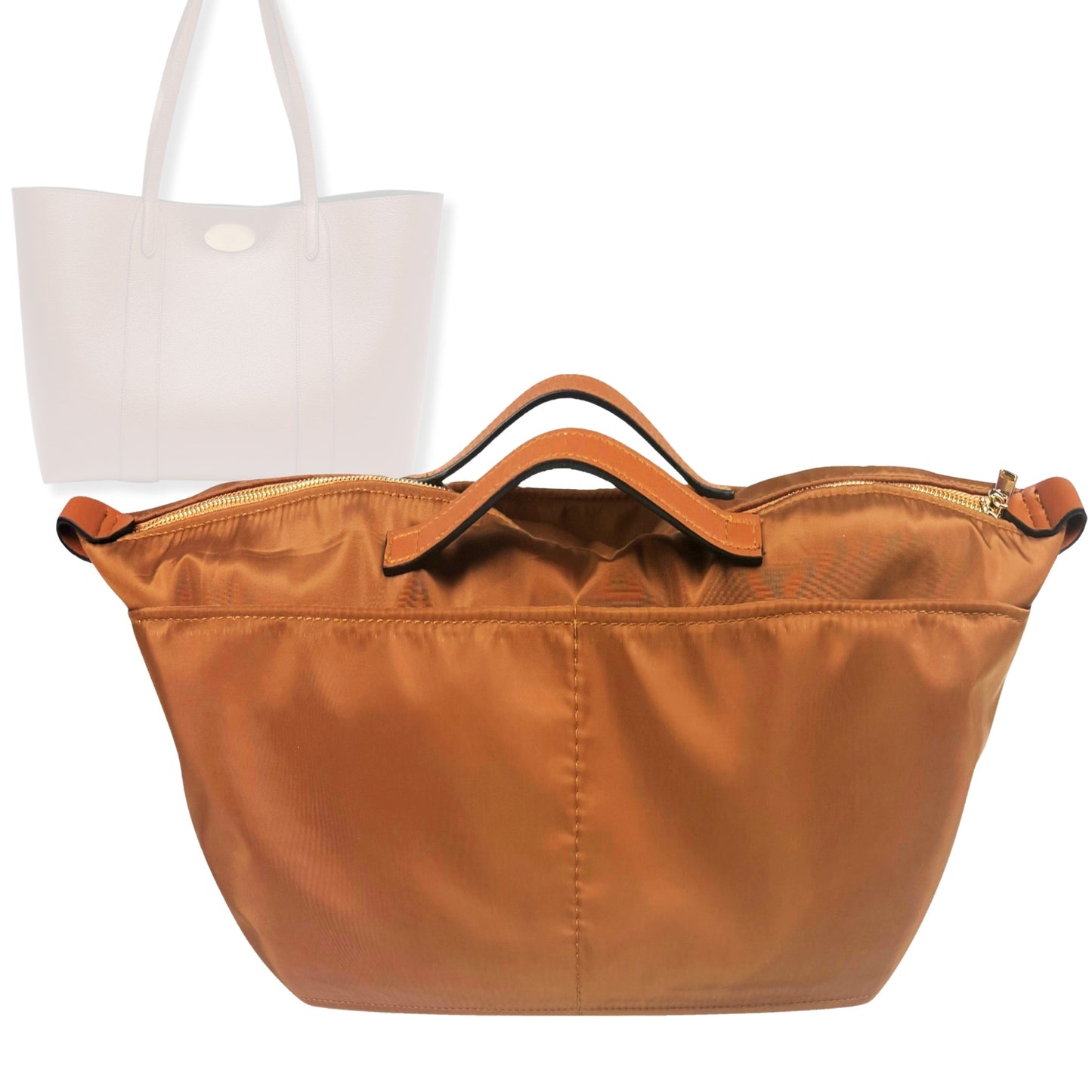 Bag Insert for (Mulberry, Bayswater Tote) Organizer Tote Purse Organiser Liner Shaper [Premium Nylon Material]