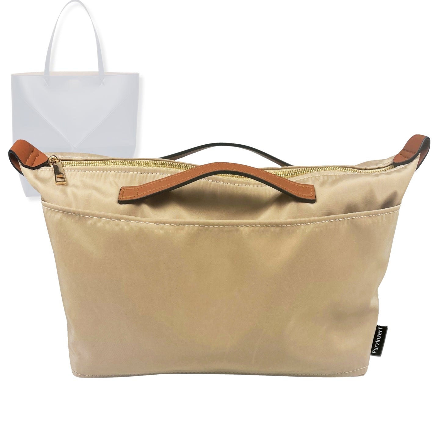 Bag Insert for (Loewe, Mini Puzzle Fold Tote) Organizer Tote Purse Organiser Liner Shaper [Premium Nylon Material]