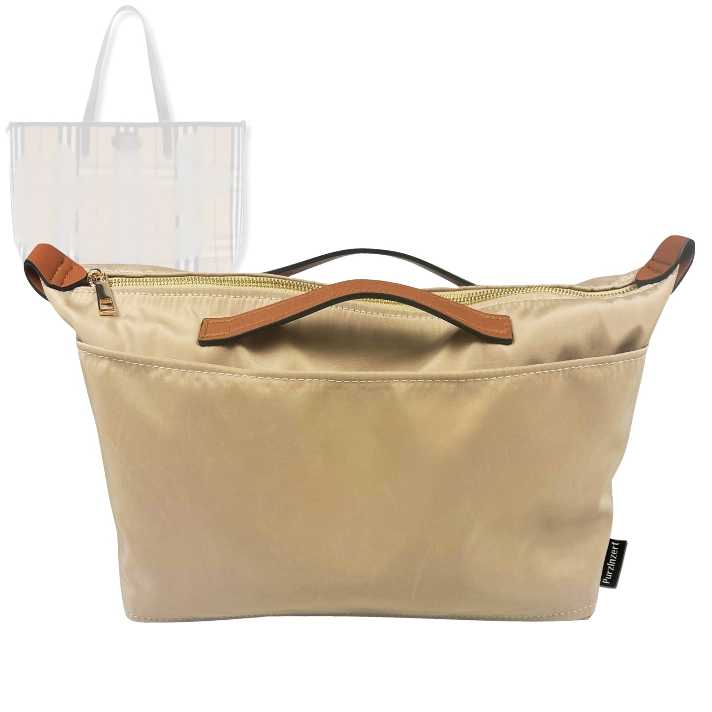 Bag Insert for (Burberry, Medium Reversible) Organizer Tote Purse Organiser Liner Shaper [Premium Nylon Material]