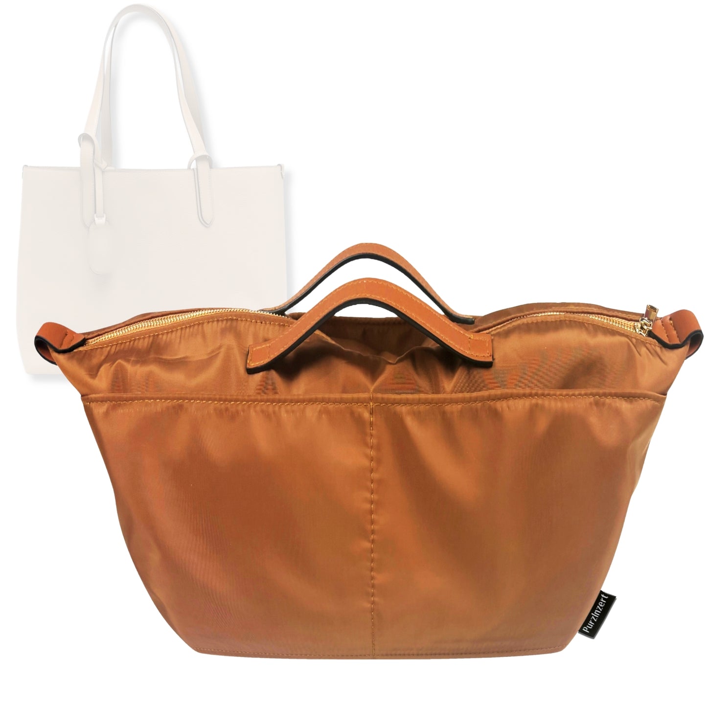 Bag Insert for (Prada, Re-Nylon and Saffiano Leather Duffel) Organizer Tote Purse Organiser Liner Shaper [Premium Nylon Material]
