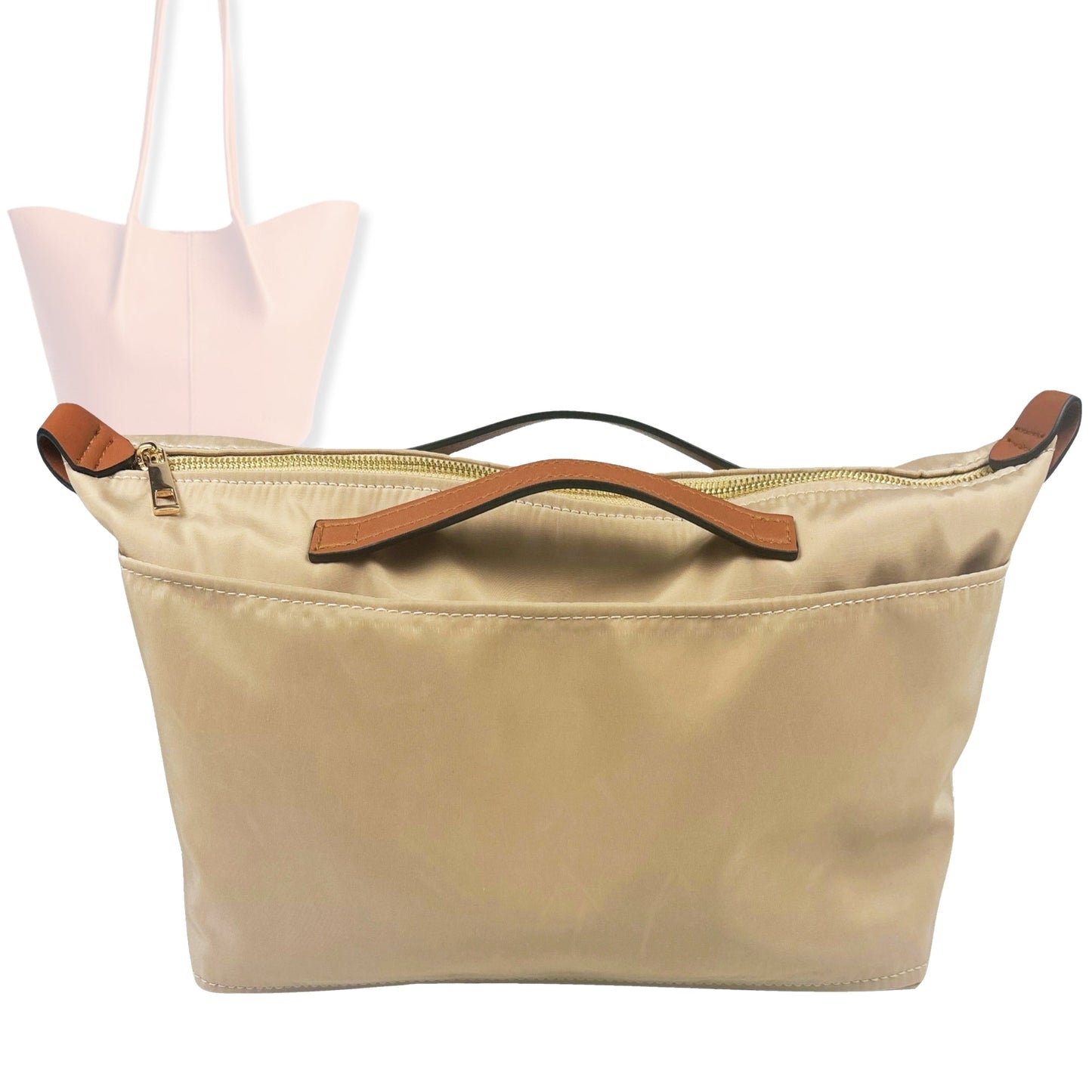 Bag Insert for (Portland Leather Goods, Devan Bucket Tote Classic) Organizer Tote Purse Organiser Liner Shaper [Premium Nylon Material]