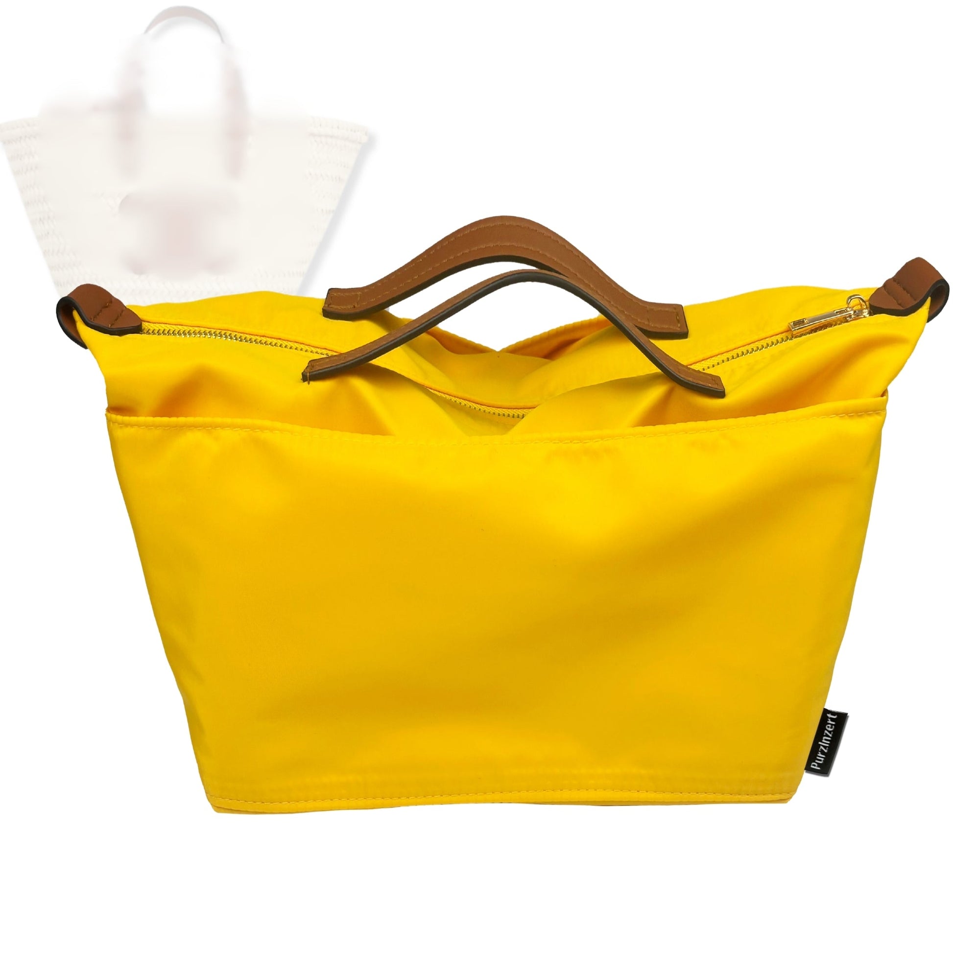 Bag Insert for (Celine, Classic Panier in Palm Leaves and Calfskin Teen) Organizer Tote Purse Organiser Liner Shaper [Premium Nylon Material]