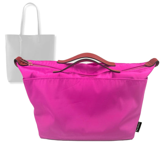 Bag Insert for (Saint Laurent (YSL), N/S Shopping Saint Laurent in Leather) Organizer Tote Purse Organiser Liner Shaper [Premium Nylon Material]