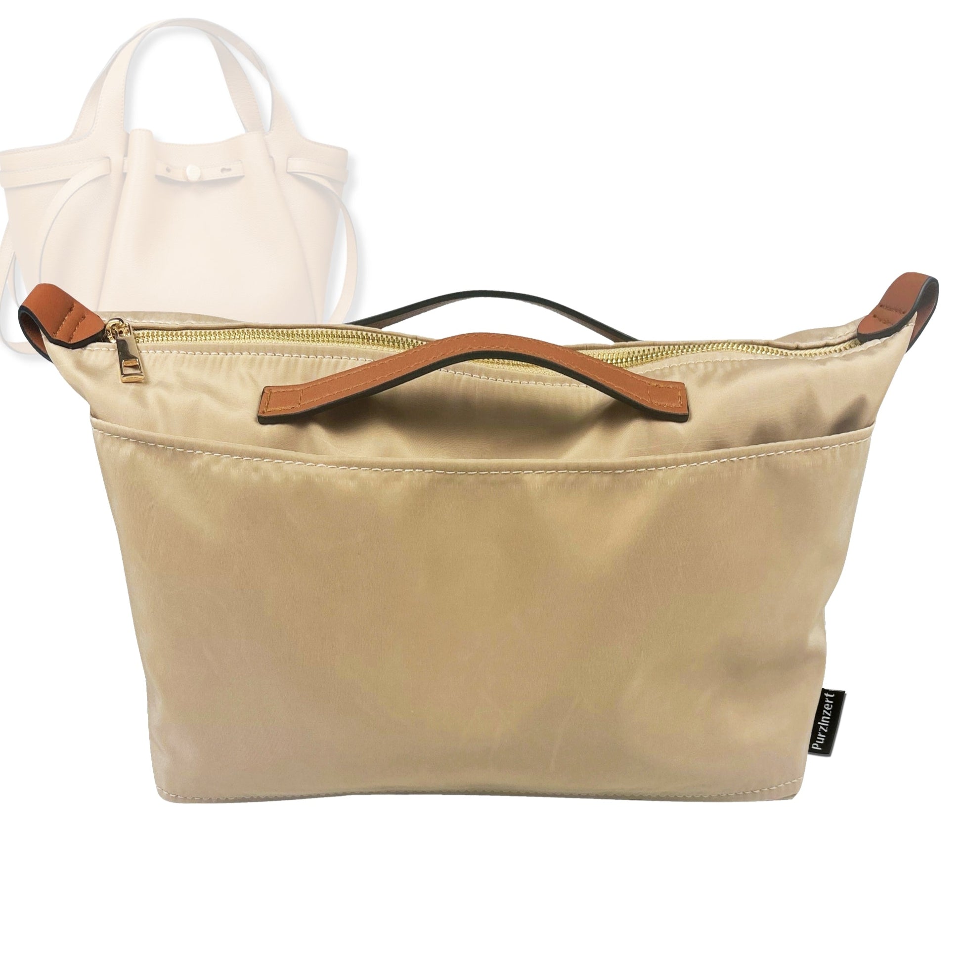 Bag Insert for (Tory Burch, Small Romy Tote) Organizer Tote Purse Organiser Liner Shaper [Premium Nylon Material]