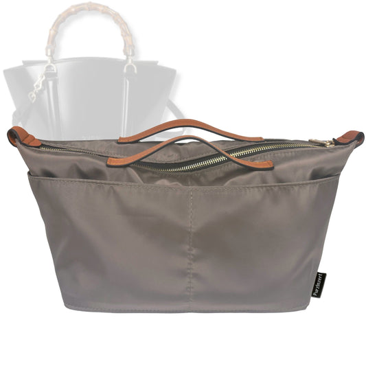 Bag Insert for (Gucci, Small bamboo top handle tote bag) Organizer Tote Purse Organiser Liner Shaper [Premium Nylon Material]