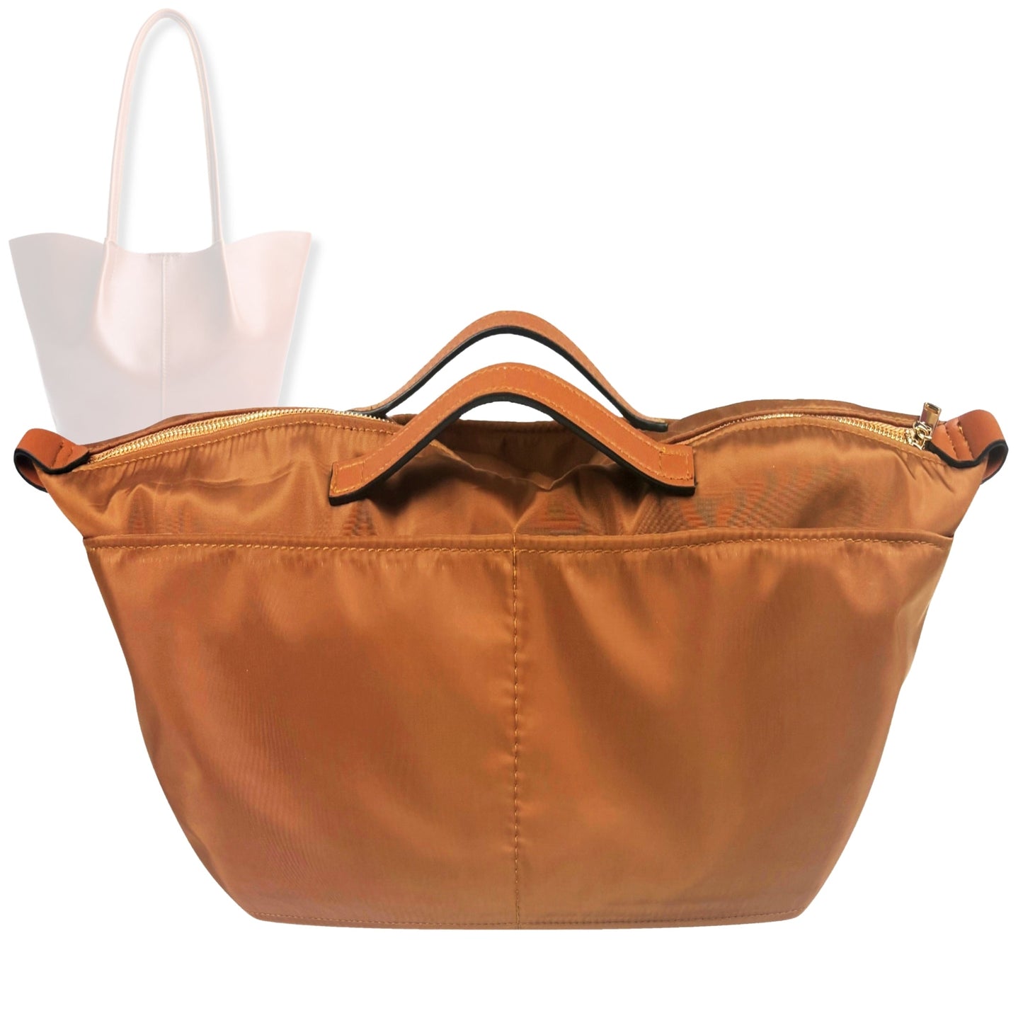 Bag Insert for (Portland Leather Goods, Devan Bucket Tote Oversized) Organizer Tote Purse Organiser Liner Shaper [Premium Nylon Material]