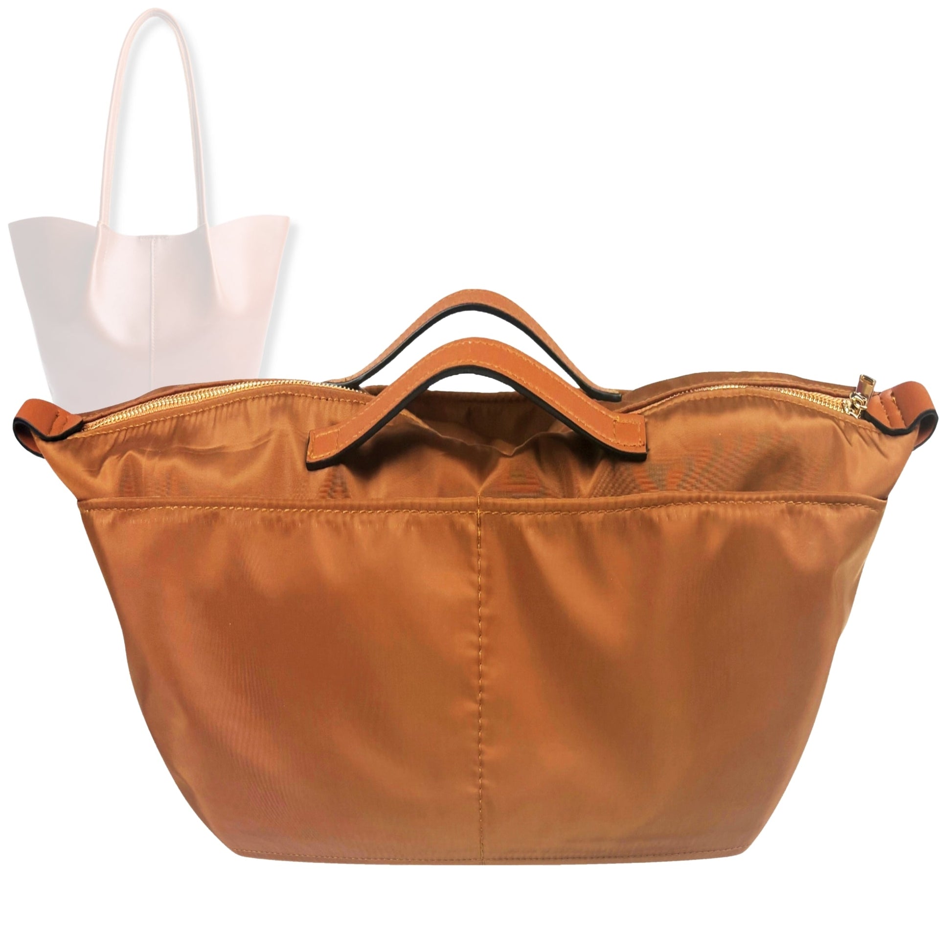 Bag Insert for (Portland Leather Goods, Devan Bucket Tote Oversized) Organizer Tote Purse Organiser Liner Shaper [Premium Nylon Material]