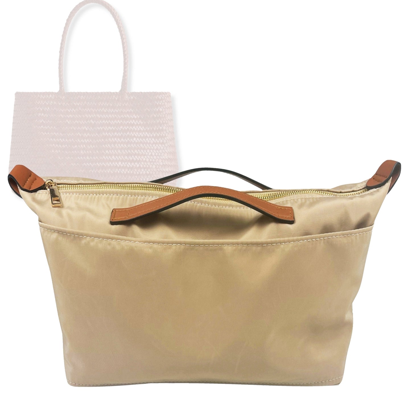 Bag Insert for (Madewell, The Handwoven Leather Tote) Organizer Tote Purse Organiser Liner Shaper [Premium Nylon Material]