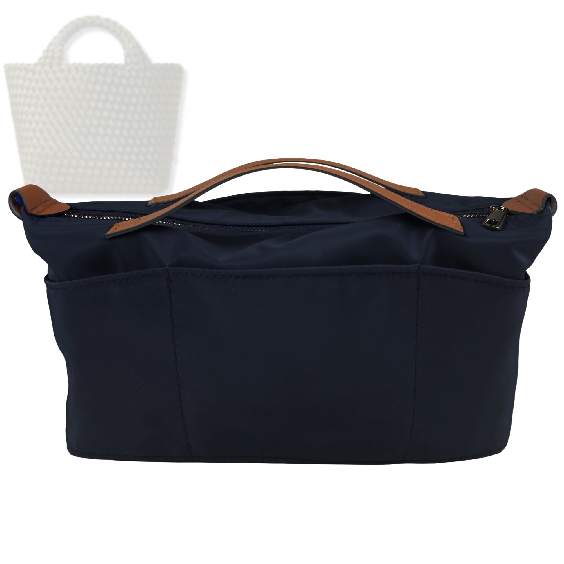 Bag Insert for (Naghedi, St Barths Petit Tote) Organizer Tote Purse Organiser Liner Shaper [Premium Nylon Material]