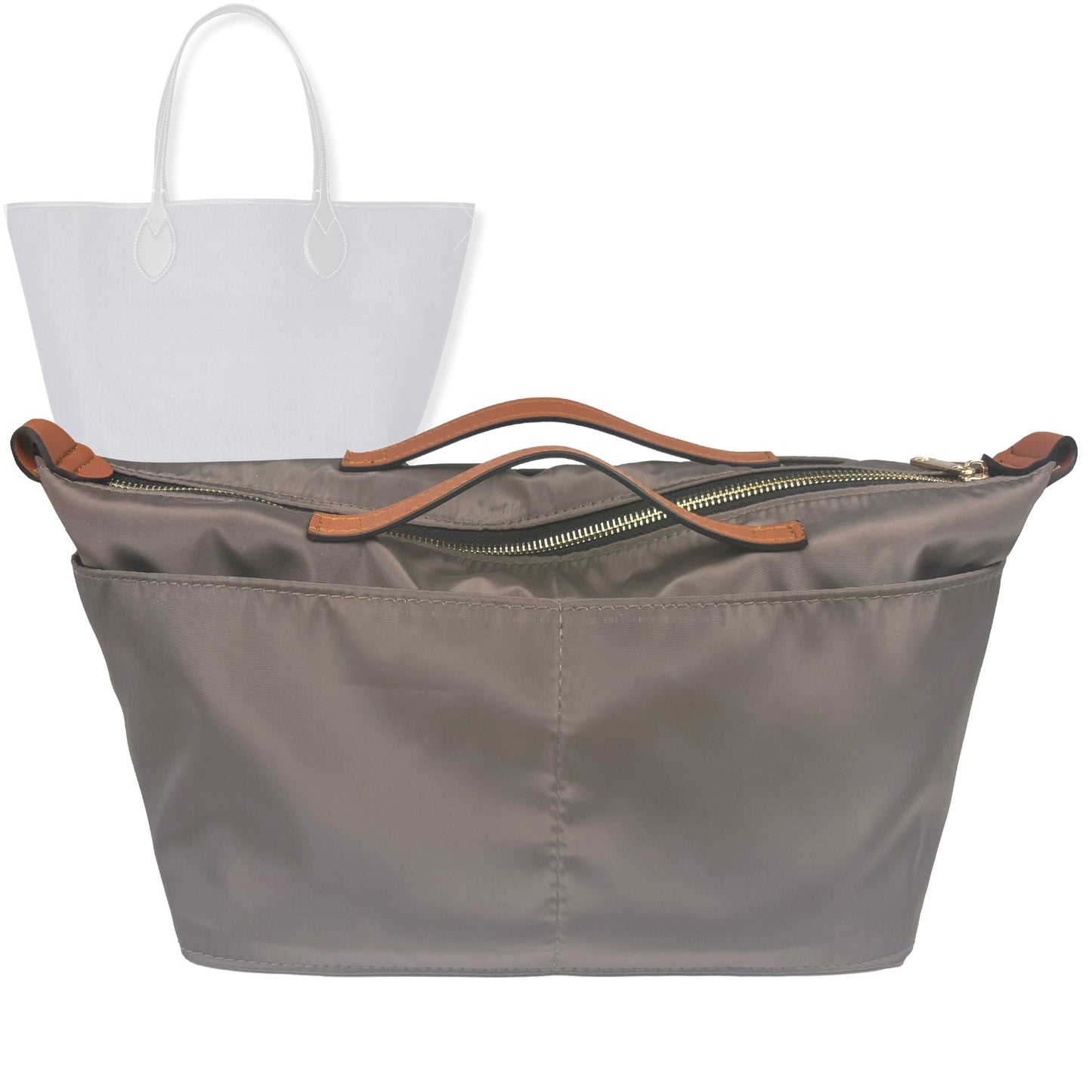 Bag Insert for (Gucci, Totissima large tote) Organizer Tote Purse Organiser Liner Shaper [Premium Nylon Material]